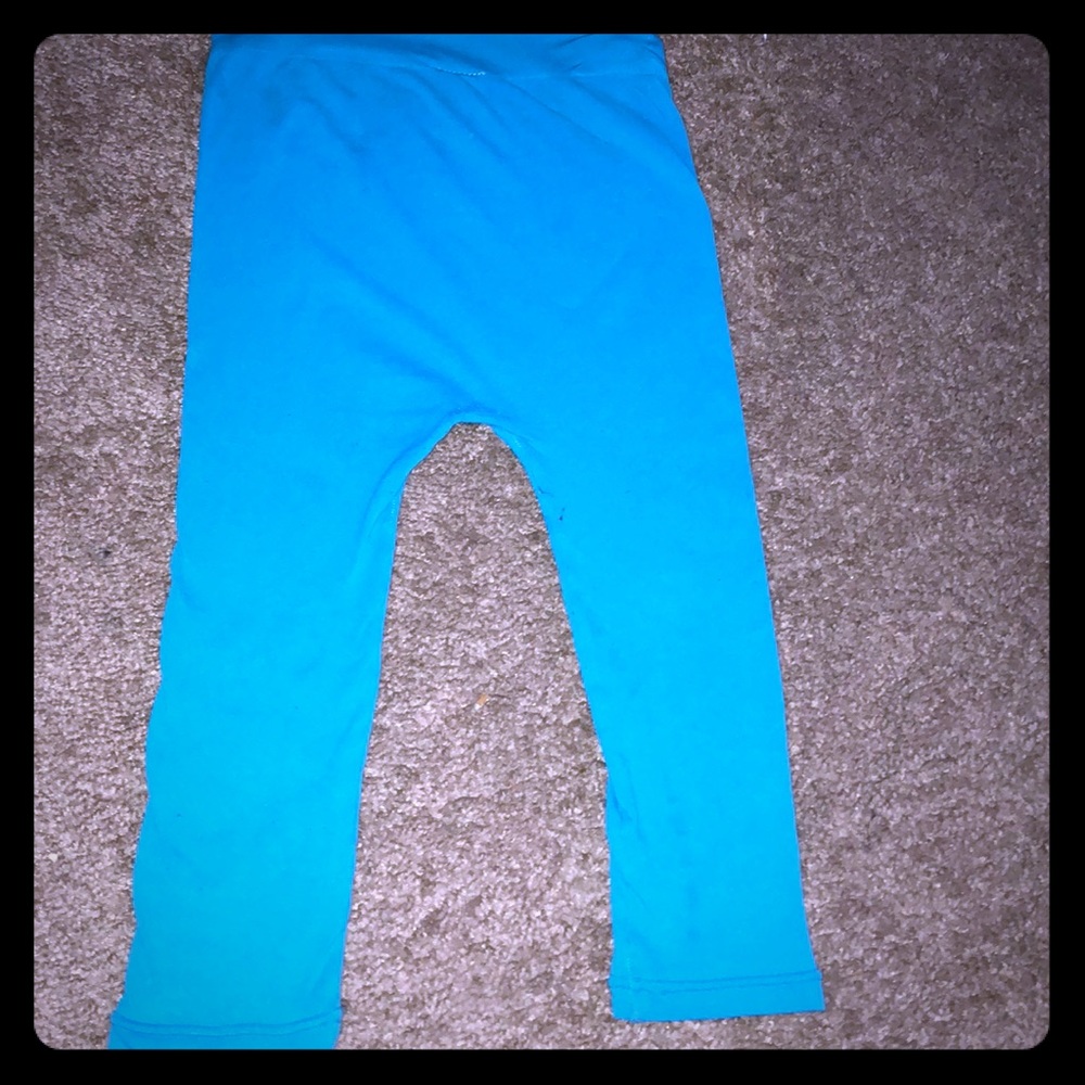 Blue tights for little girls